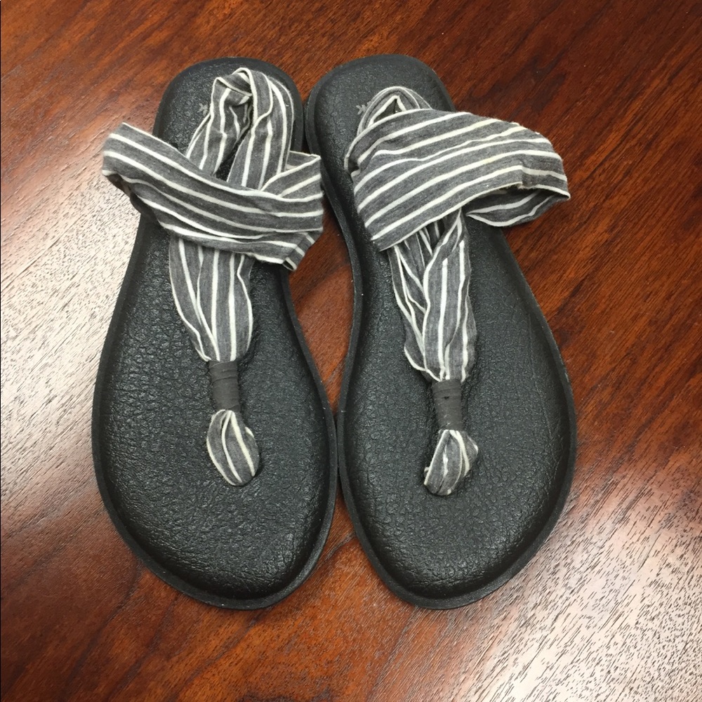 Sanuk Yoga Sling W7 Gray & White Stripe